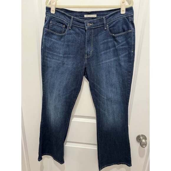 Levi’s Jeans Size 14 Women's 515 Bootcut Dark Wash 5 Pocket - Picture 1 of 6